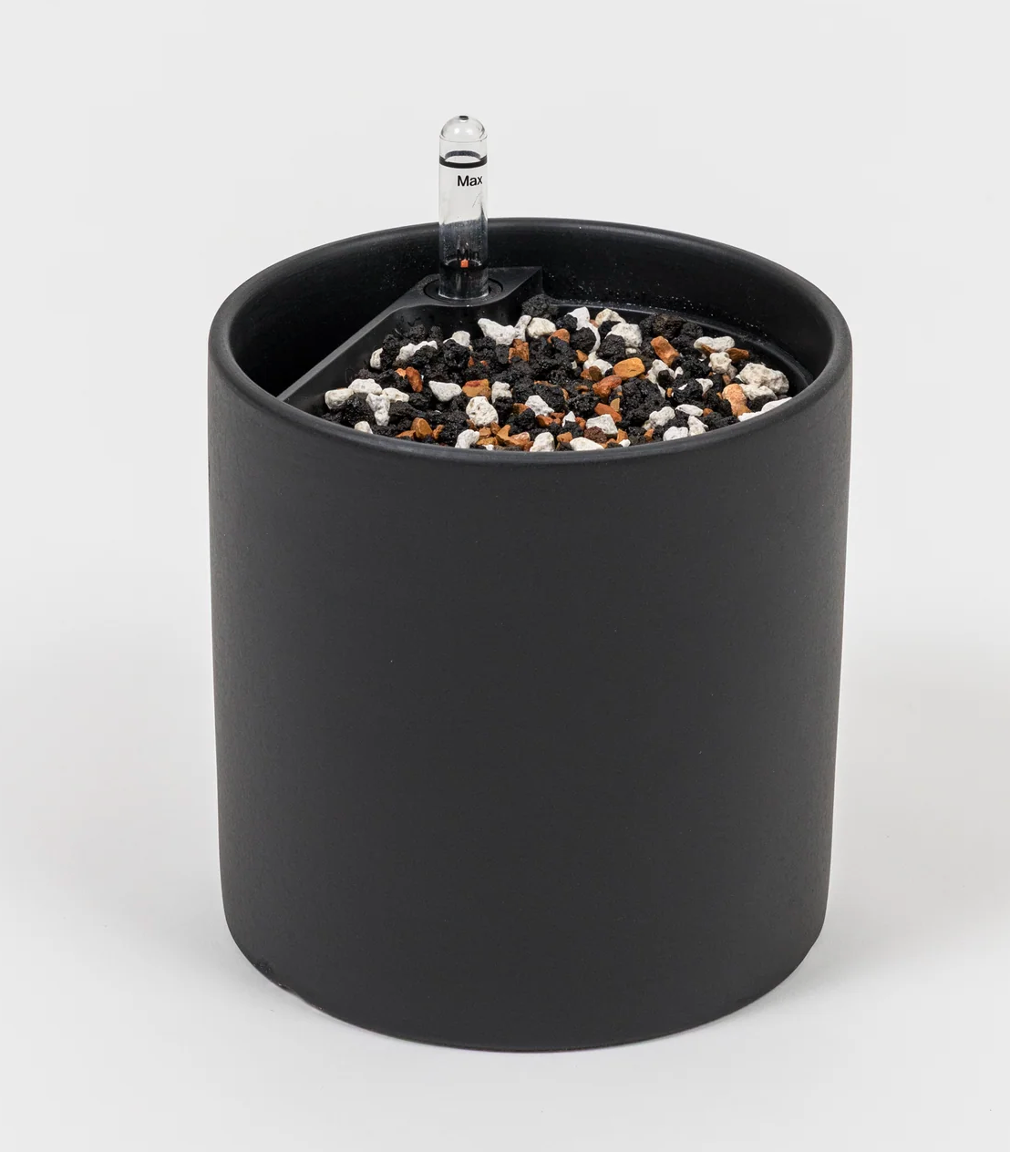 Large ceramic self watering planter - Black